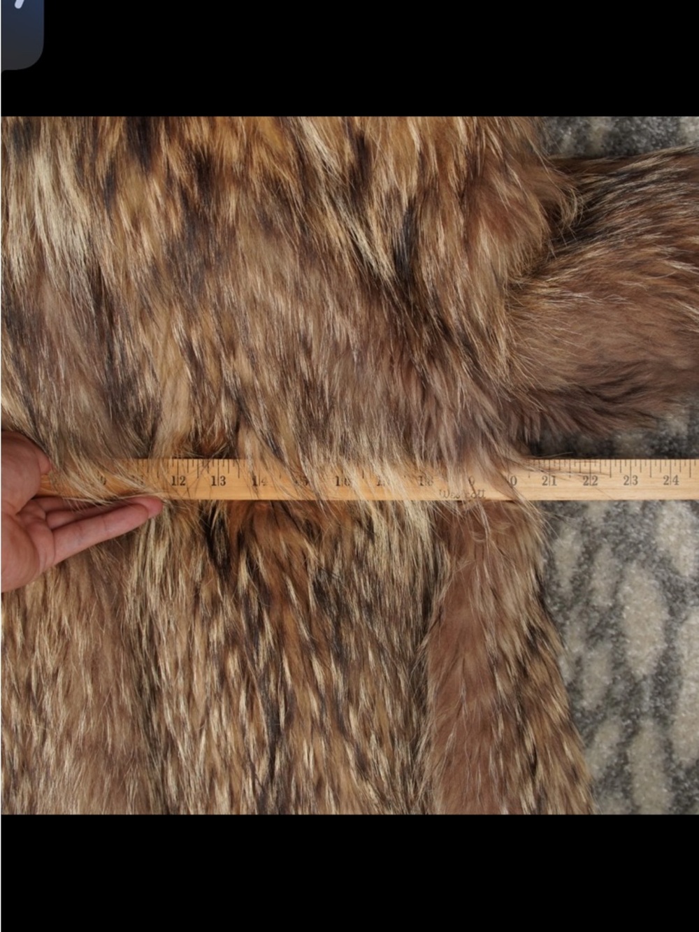 Vintage Japanese Raccoon Fur Coat Jacket Womens Size M Brown Striped Tanuki 80s - Picture 15 of 15